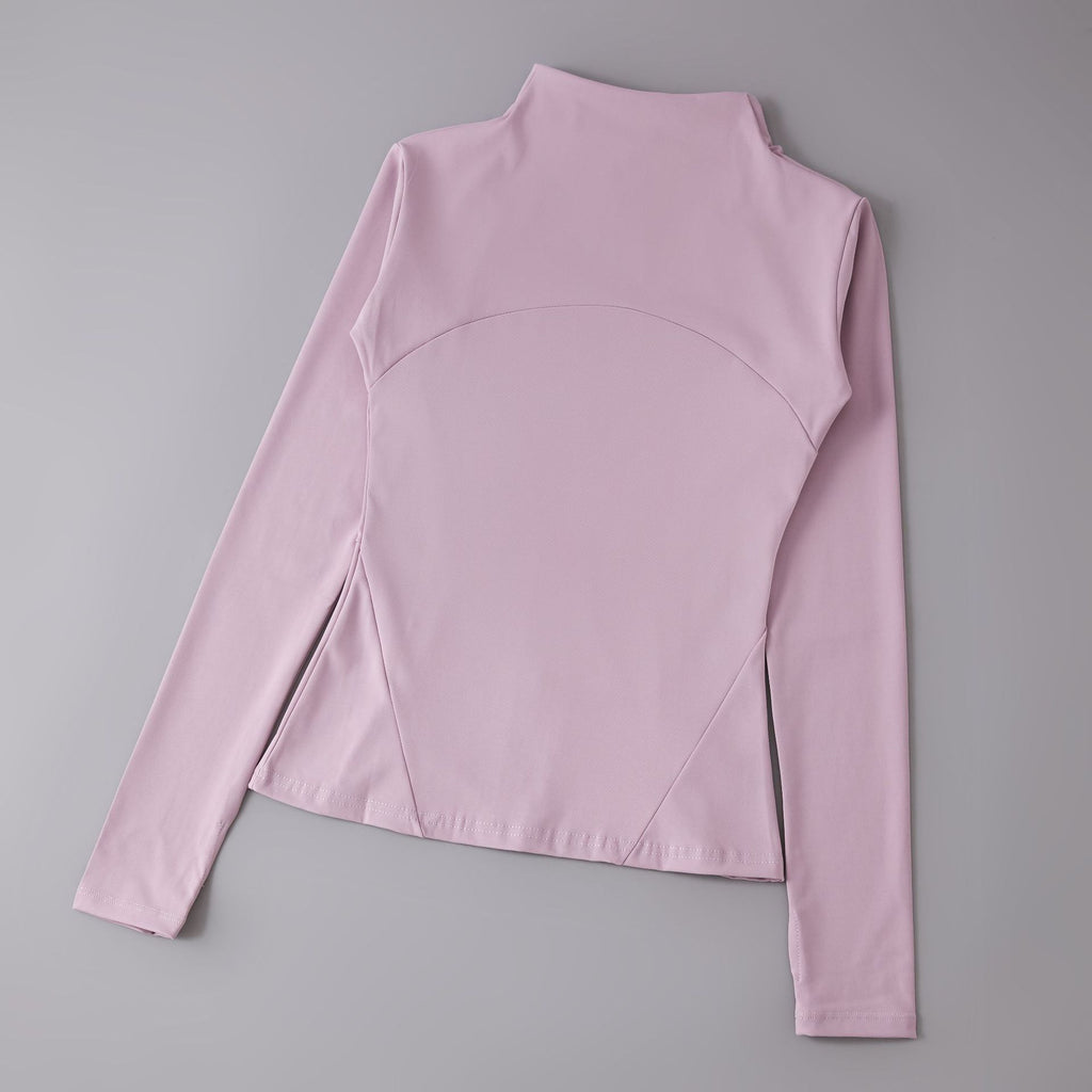 Yoga Clothing Women's Spring and Summer Vertical Collar Zipper Jacket Slim-fit Sun Protection Slimming Long-sleeved High-end Running Sports Fitness Top