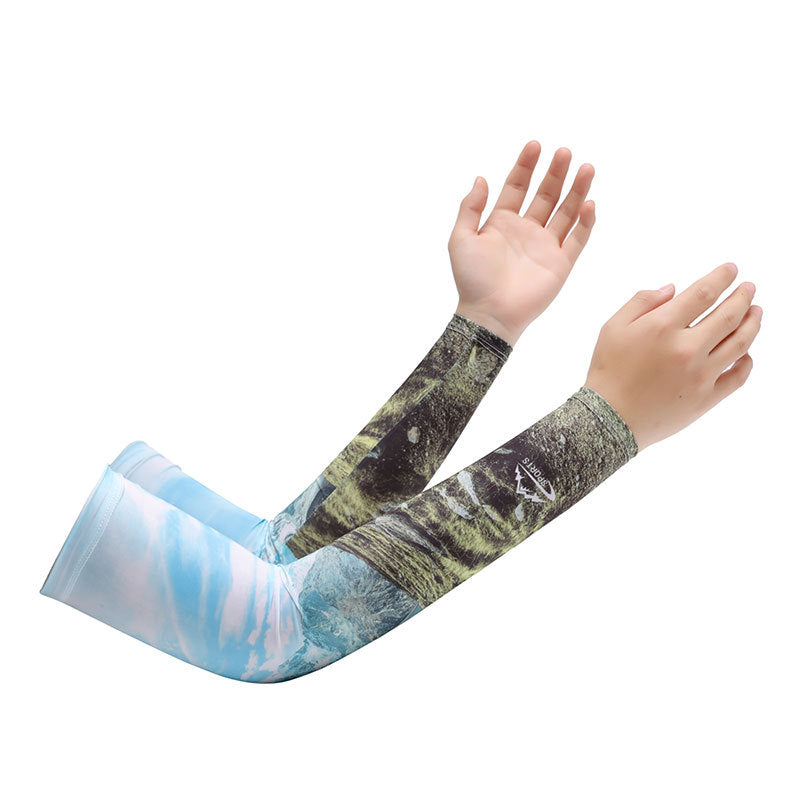Chinese Zodiac Flower Arm Sun Protection Ice Sleeve Men's and Women's Couple's Riding Locomotive Ice Silk Sleeve Summer UV Protection Fishing Arm Protection