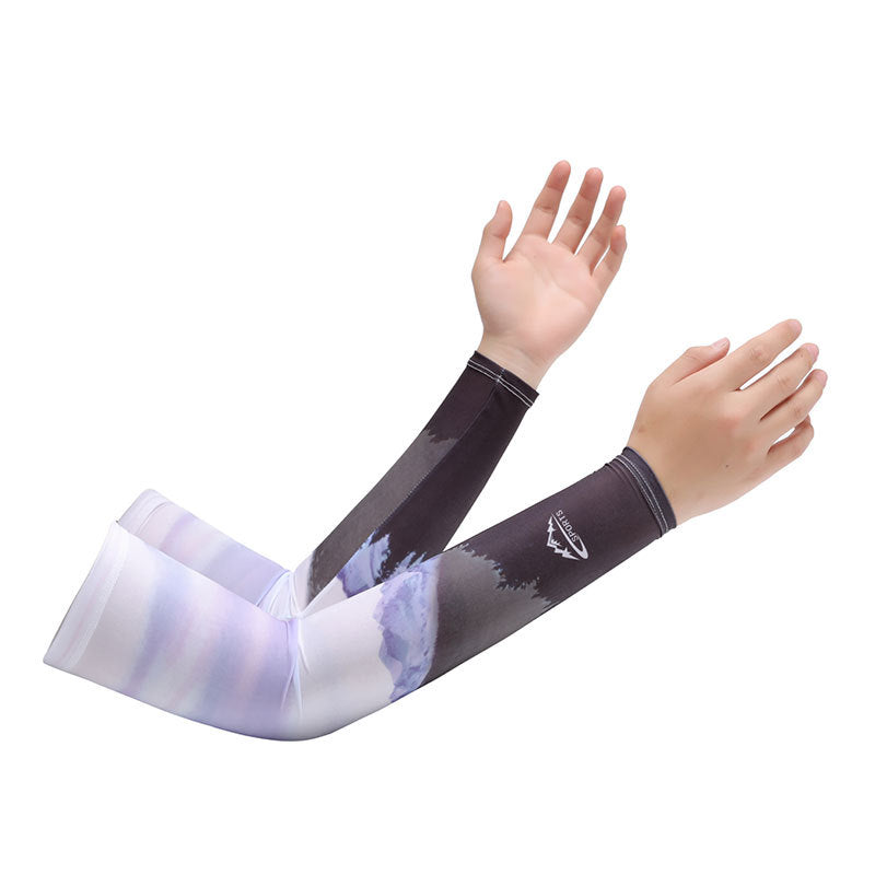 Chinese Zodiac Flower Arm Sun Protection Ice Sleeve Men's and Women's Couple's Riding Locomotive Ice Silk Sleeve Summer UV Protection Fishing Arm Protection